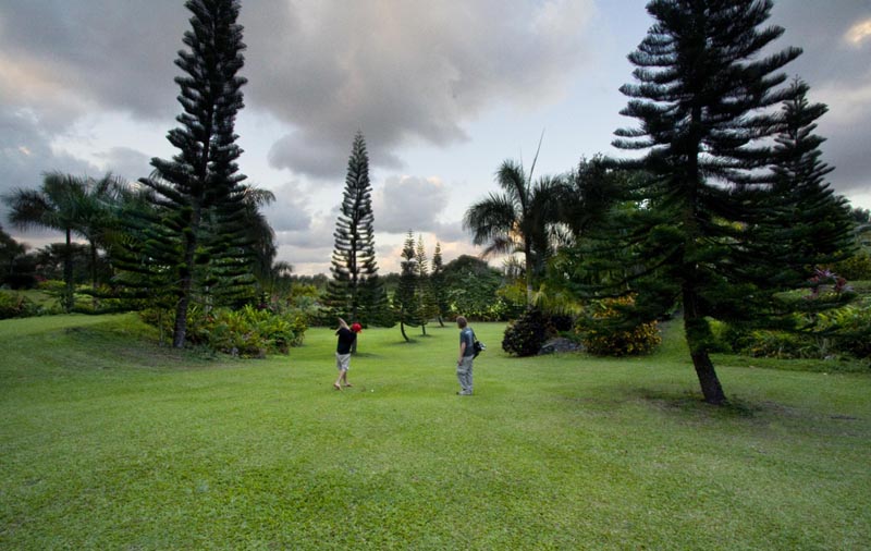 golfshot Playing the 9-hole, 3 par golf course.