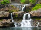 Ohe’o Gulch natural staircase waterfall - a great tourist attraction of Maui County Ohe’o Gulch natural staircase waterfall - a great tourist attraction of Maui County